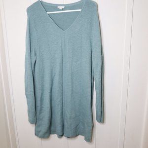 J.Jill Baby Blue V-neck Tunic  Sweater Size Large
